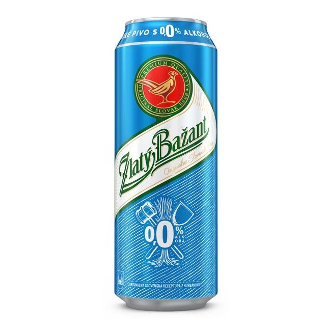 [PT900760] Pivo Zlatý Bažant 0% nealko 24 x 0,5 ℓ Světlé plechovka