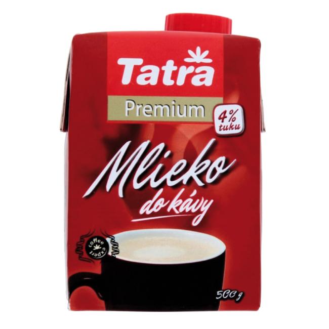 Mléko do kávy Tatra premium 4% s uzávěrem, 500 g