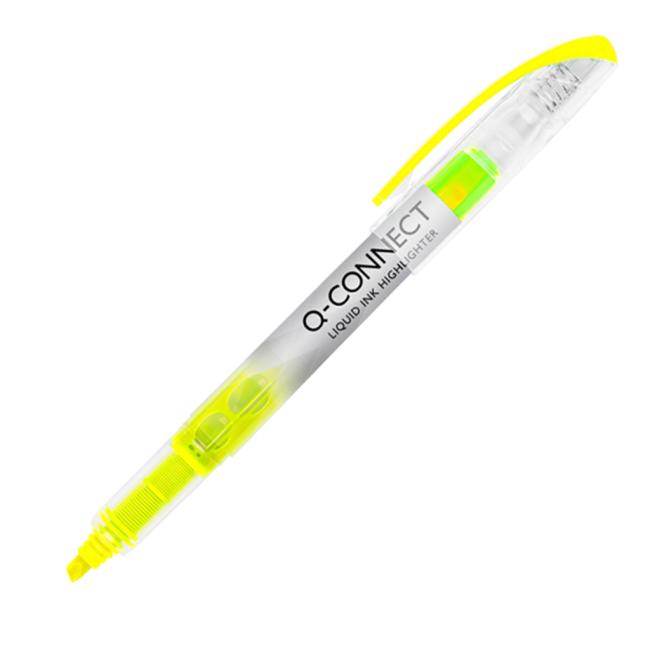 [QC000395] Zvýrazňovač Q-CONNECT Liquid Ink žlutý