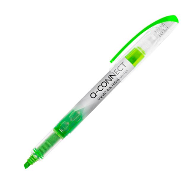 [QC000396] Zvýrazňovač Q-CONNECT Liquid Ink zelený