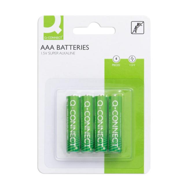 Baterie Q-CONNECT AAA mikrotužkové 4 ks