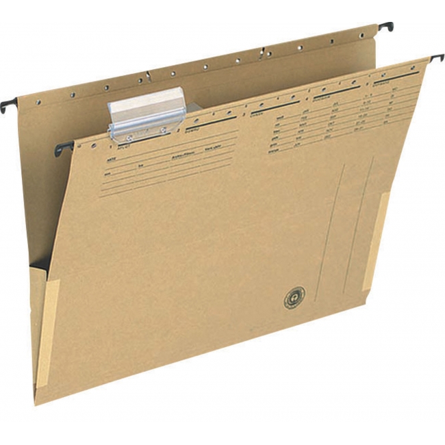 [QC000556] Závěsný obal s bočnicemi Q-CONNECT recyklovaný hnědý