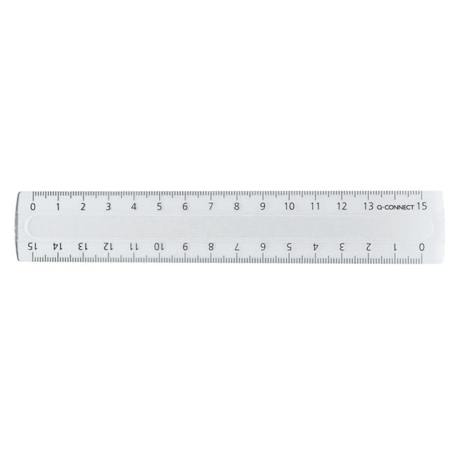 [QC000583] Pravítko Q-CONNECT 15cm transparentní