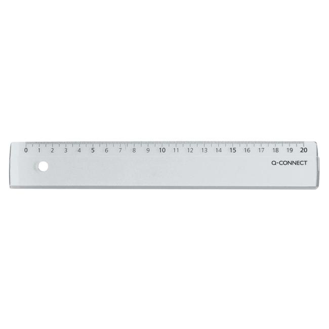 [QC000586] Pravítko Q-CONNECT 20cm transparentní