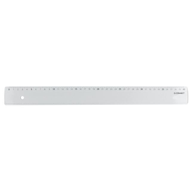 Pravítko Q-CONNECT 40cm transparentní