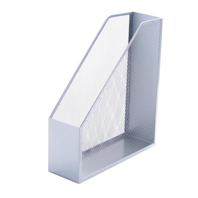 [QC000845] Drátěný stojan na časopisy 90x295x258mm stříbrný