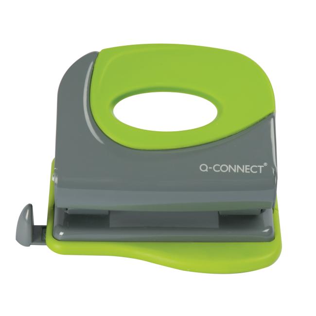 [QC000995] Děrovačka Q-CONNECT na 20 listů šedá/zelená