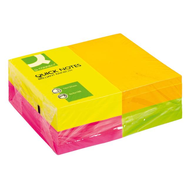 Samolepící bloček Q-CONNECT 127x76 briliant