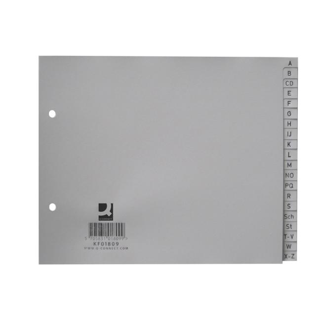 [QC001809] Plastový rozřazovač Q-Connect AZ šedý