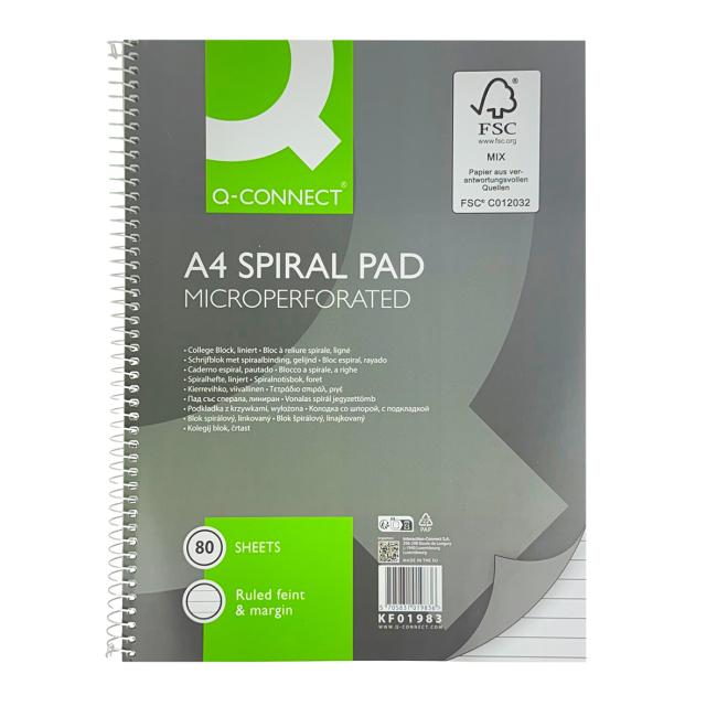 Blok College Q-CONNECT A4, 80 listů, linkovaný