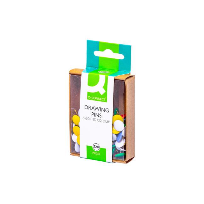 [QC002020] Připínáčky Q-CONNECT 9mm mix barev 120ks