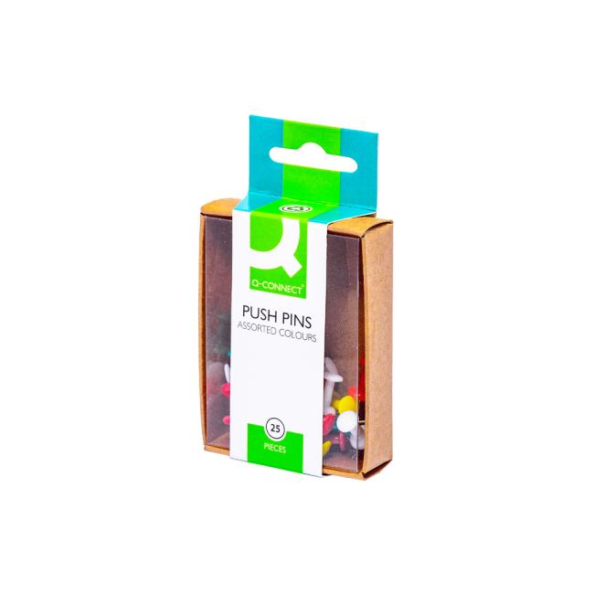 [QC002029] Napichovací špendlíky Q-CONNECT mix barev 25ks