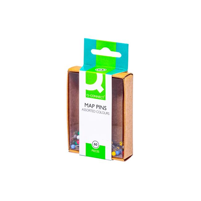 [QC002030] Napichovací špendlíky kulaté Q-CONNECT 4mm mix barev 60ks
