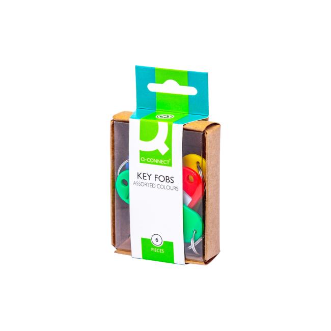 [QC002036] Jmenovky na klíče Q-CONNECT mix barev 6ks