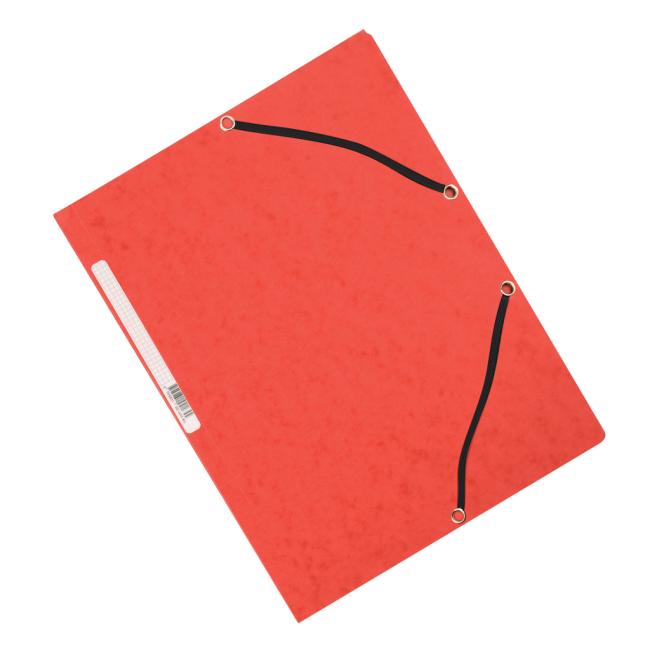 [QC002165] Kartonový obal hladký s gumičkou Q-CONNECT červený