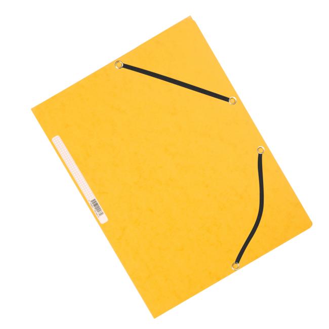 [QC002166] Kartonový obal hladký s gumičkou Q-CONNECT žlutý