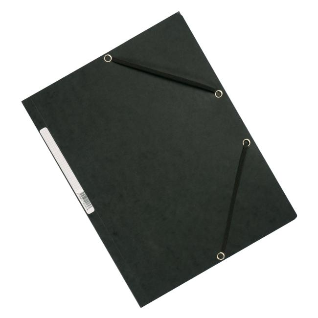 [QC002169] Kartonový obal hladký s gumičkou Q-CONNECT černý