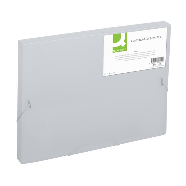[QC002310] Plastový box s gumičkou Q-CONNECT mléčný