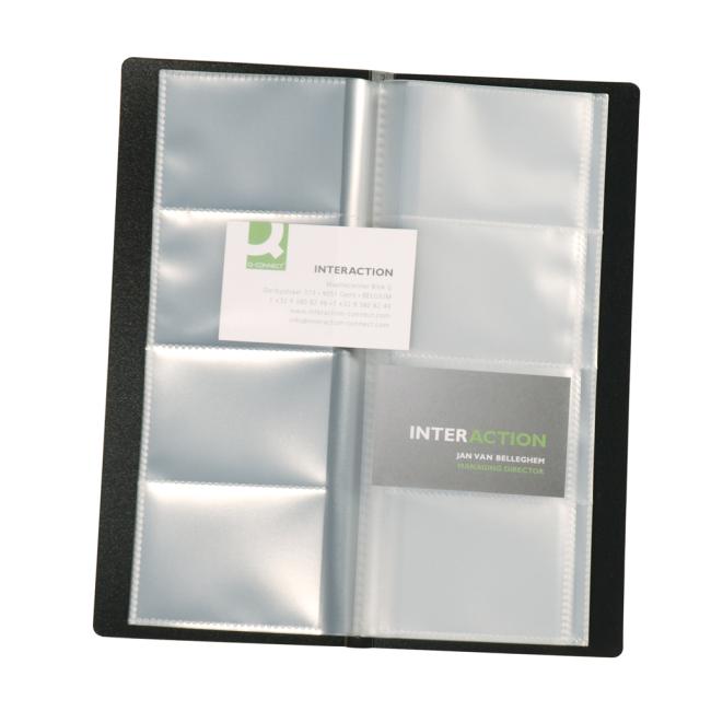 [QC003664] Vizitkář přenosný na 160 vizitek Q-CONNECT černý