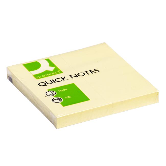 [QC010502] Samolepící bloček Q-CONNECT žlutý 76x76 mm