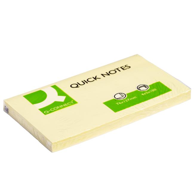 [QC010503] Samolepící bloček Q-CONNECT žlutý 76x127 mm