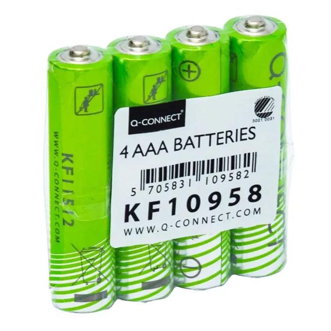 Baterie Q-CONNECT AAA Nordic Swan mikrotužkové 4 ks
