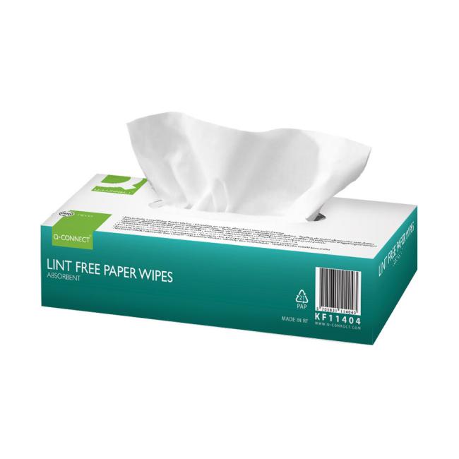 [QC011404] Čistící papírové utěrky 200ks bílá Q-CONNECT