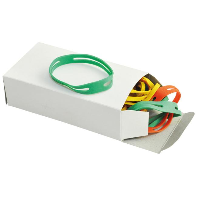 [QC014679] Gumičky balíkové Q-CONNECT 100x11 mm mix barev 100g