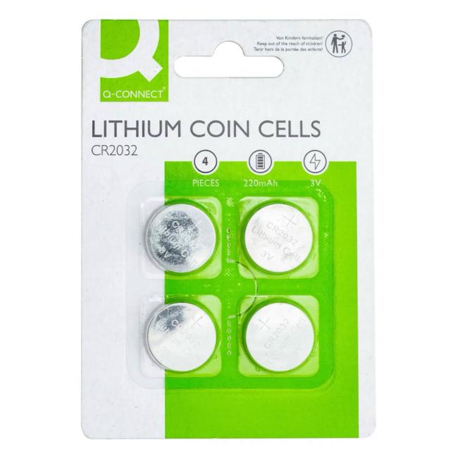 Baterie Q-CONNECT CR2032 knoflíková 4ks