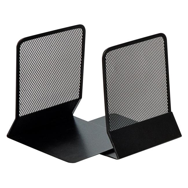 [QC015098] Drátěná zarážka na knihy a pořadače 130x155x165mm černá 2ks