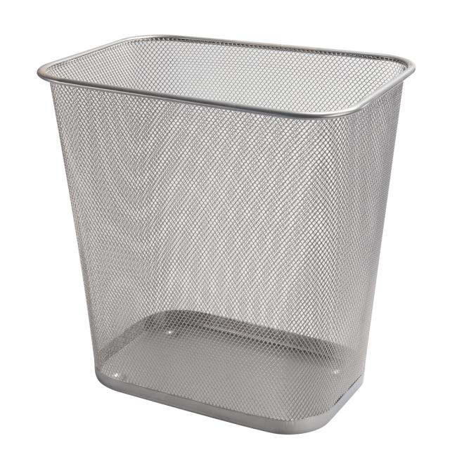 [QC015109] Drátěný koš 13 ℓ čtvercový stříbrný