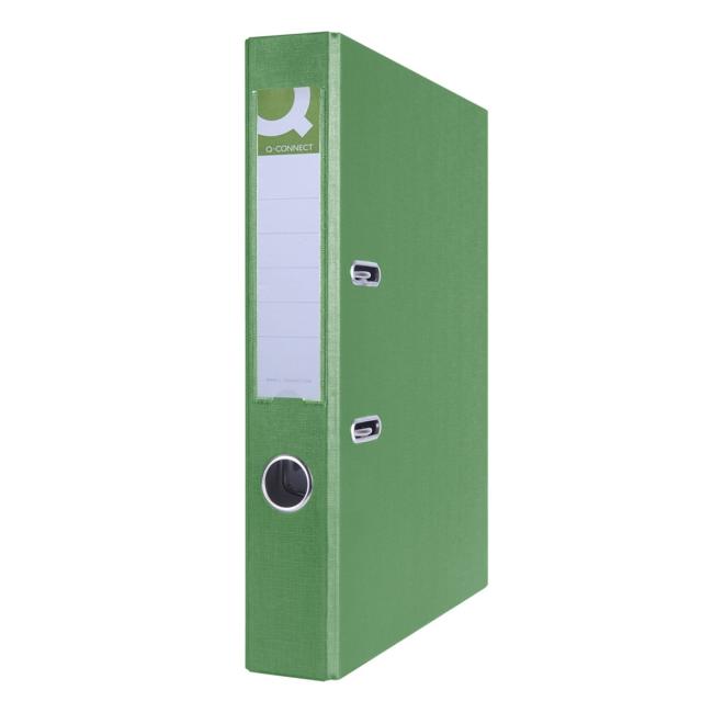 [QC015968] Pořadač pákový Q-CONNECT poloplastový 5cm zelený