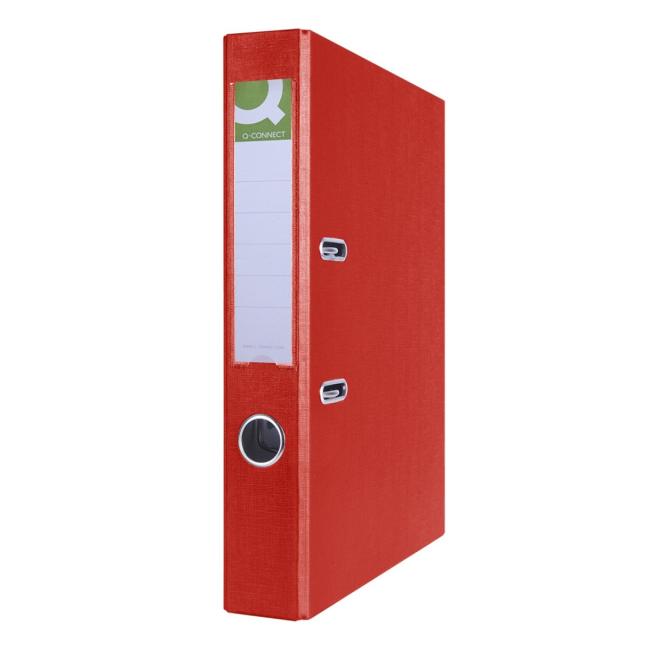 [QC015970] Pořadač pákový Q-CONNECT poloplastový 5cm červený