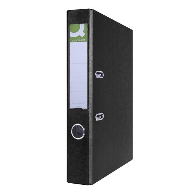[QC015971] Pořadač pákový Q-CONNECT poloplastový 5cm černý