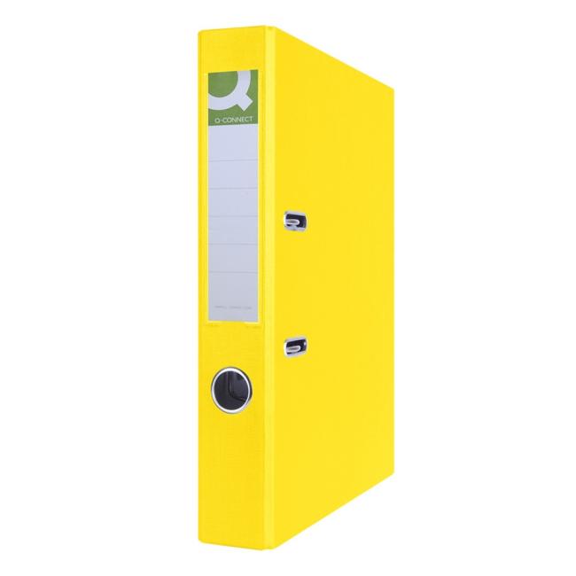 [QC015972] Pořadač pákový Q-CONNECT poloplastový 5cm žlutý