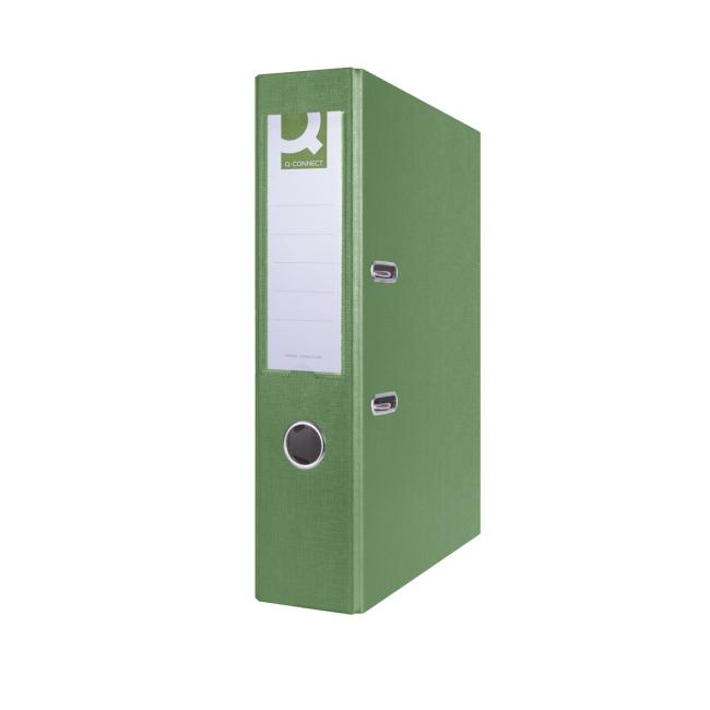 [QC015976] Pořadač pákový Q-CONNECT poloplastový 7,5cm zelený