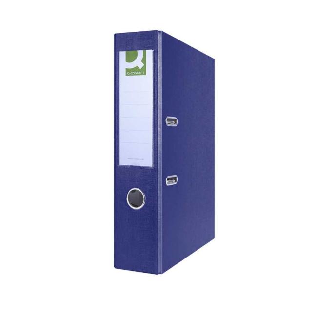 [QC015977] Pořadač pákový Q-CONNECT poloplastový 7,5cm tmavomodrý