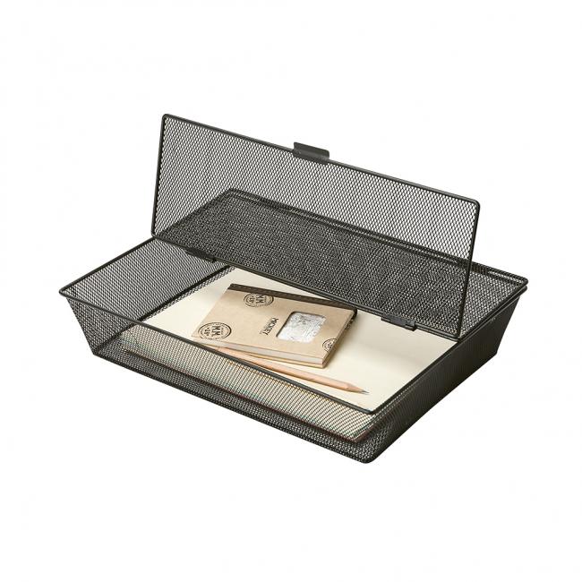 [QC017290] Drátěná složka na dokumenty s víkem Q-CONNECT A4 černý