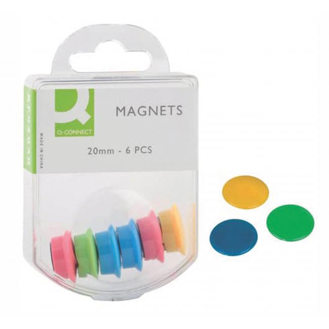 [QC020400] Magnety Q-CONNECT 20mm mix barev 6 ks