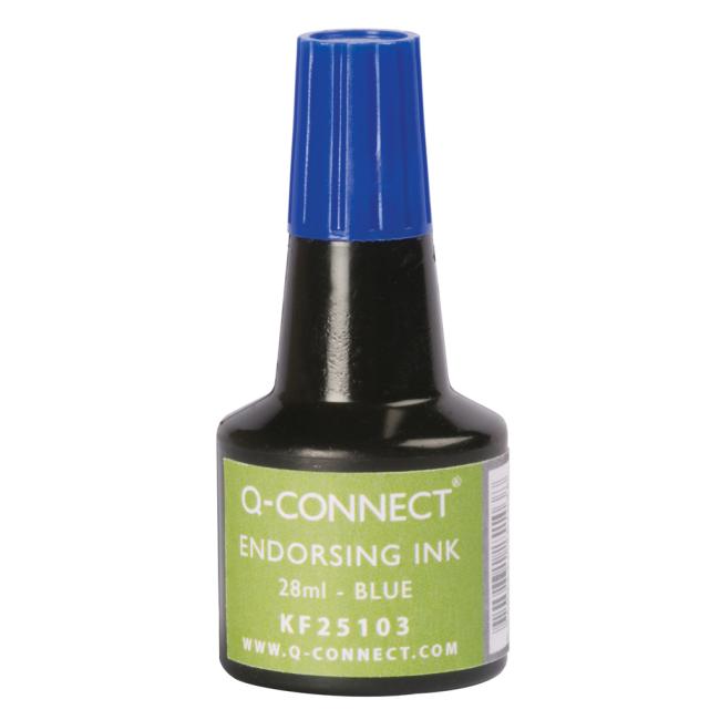 [QC025103] Razítková barva Q-CONNECT modrá 28ml