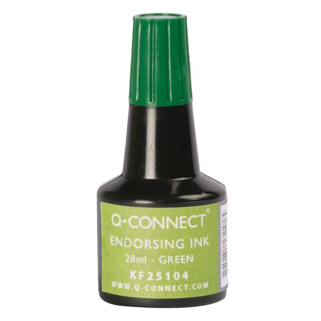 [QC025104] Razítková barva Q-CONNECT zelená 28ml