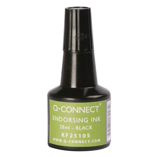 [QC025105] Razítková barva Q-CONNECT černá 28ml
