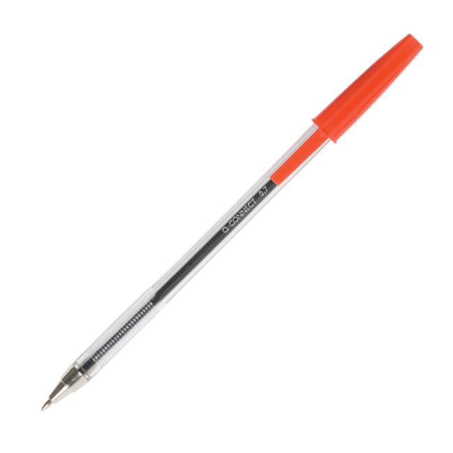[QC034044] Kuličkové pero jednorázové Q-CONNECT M červené