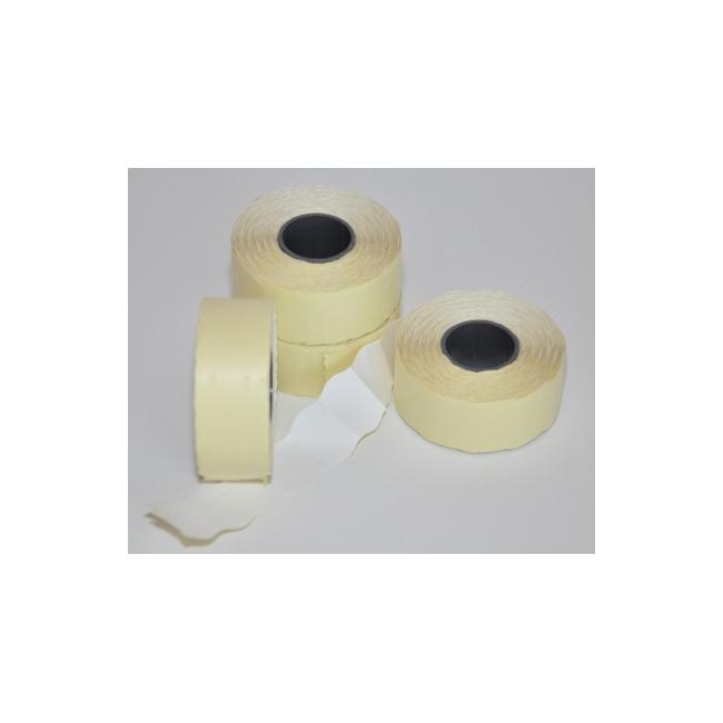 Etikety 25x16 bílé oblé