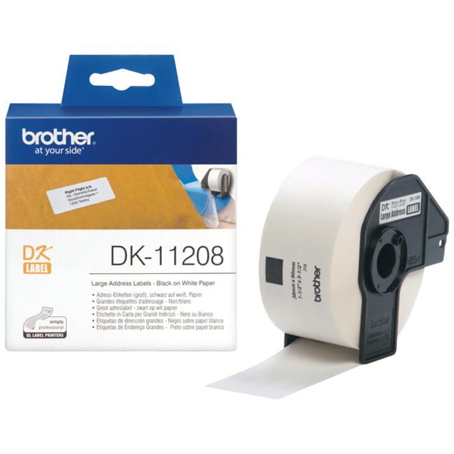 [BR112080] Samolepící etikety Brother DK-11208 38 x 90 mm adresné velké bílé