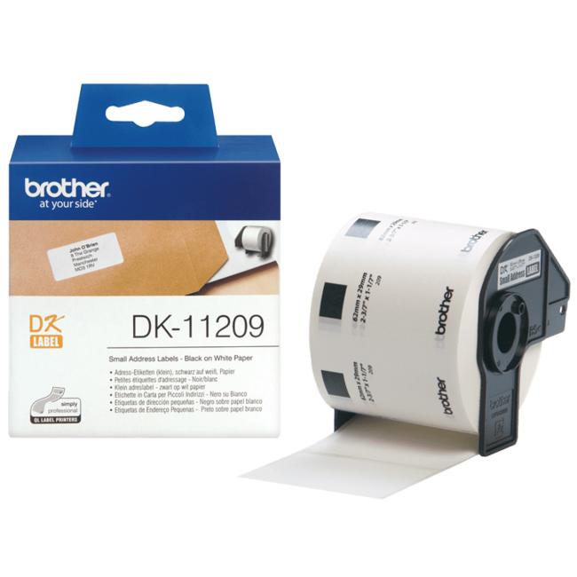 [BR112090] Samolepící etikety Brother DK-11209 29 x 62 mm adresné malé bílé
