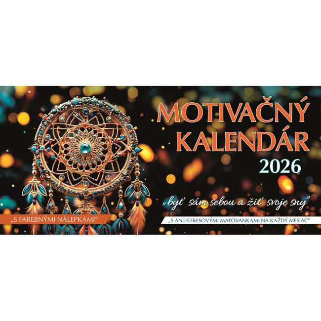 Stolní kalendář sloupcový 29,7 x 13,8 cm - Motivační 2026