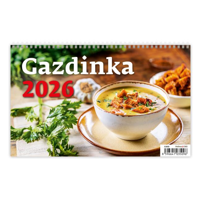 Řádkový stolní kalendář 22,6x13,9 cm - Hospodyňka 2026