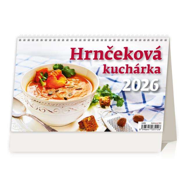 [S306] Linajkový stolní kalendář 22,6x13,9 cm - Kuchařský hrnek 2026