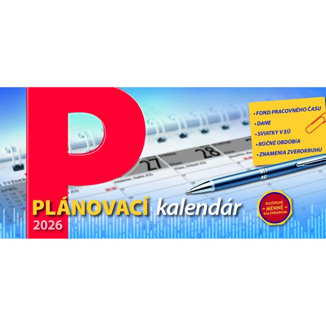 [S31] Stolní sloupcový kalendář 29,7 x 13,8 cm - Plánování 2026